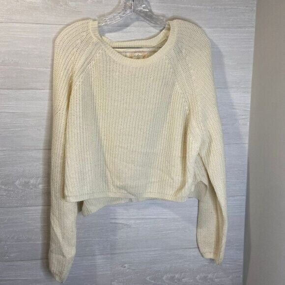 Ambiance Women's Long Sleeve Waffle Knit Sweater‎  Solid Color Pullover - Picture 3 of 5